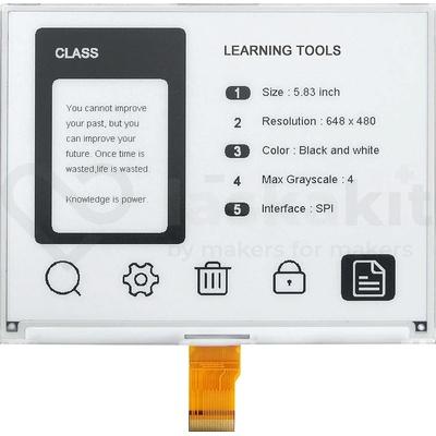 Good Display GDEQ0583T81 5.83" 648x480 ePaper displej Grayscale – Zboží Živě