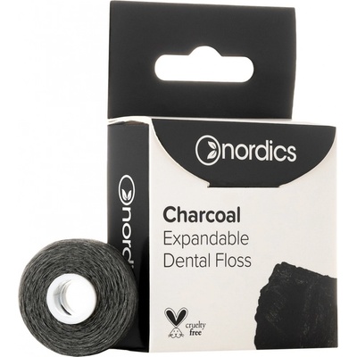Nordics Floss Expandable Charcoal zubní nit 30 m