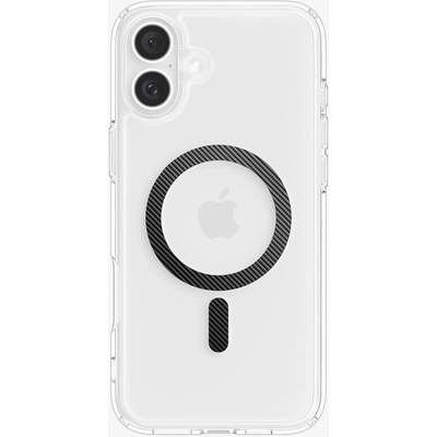 Калъф за Apple iPhone 16, хибриден (термополиуретан и поликарбонат), Spigen Ultra Hybrid MagSafe Case, удароустойчив, прозрачен (ACS08207)