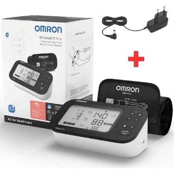 Omron Апарат за измерване на кръвно налягане Omron M7 Intelli IT AFIB 2025 + адаптер (HEM-7380T1-EBK+AC)