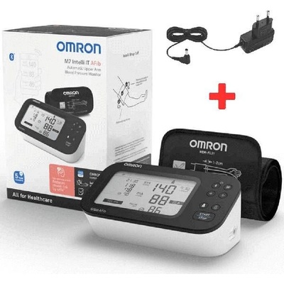 Omron Апарат за измерване на кръвно налягане Omron M7 Intelli IT AFIB 2025 + адаптер (HEM-7380T1-EBK+AC)