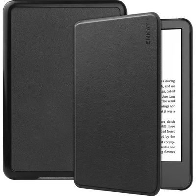 Enkay LEATHER Zaklápací obal pre Amazon Kindle 11. generácia 2022 2024 57099 čierny