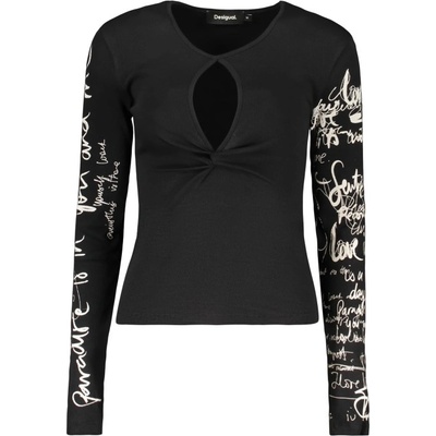 Desigual Дамски пуловер desigual, Размер xs, Цвят Черен (26swtk18_ne2000)
