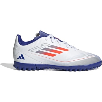 adidas Юношески футболни стоножки Adidas F50 Club Junior Astro Turf Football Boots - White/Red/Blue