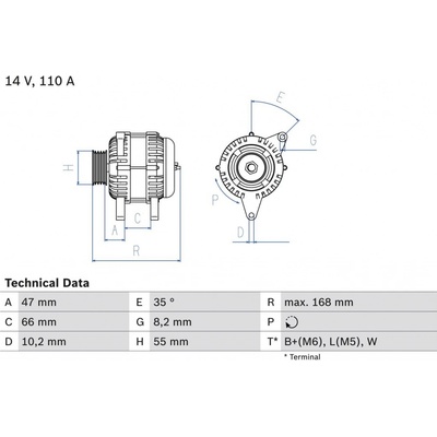 Generátor BOSCH 0 986 042 201 (0986042201)