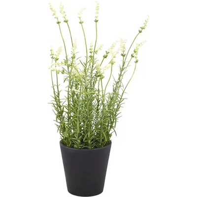 Dekorace - Levandule v obalu 47cm bílá