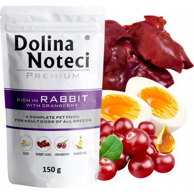 Dolina Noteci Premium bohaté na králika s brusnicou 150 g