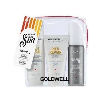 Goldwell Dualsenses Rich Repair šampon 100 ml + maska 50 ml + lak na vlasy big finish 100 ml dárková sada