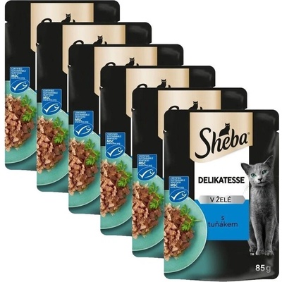 Sheba Delikatesse s tuňákem v želé 6 x 85 g