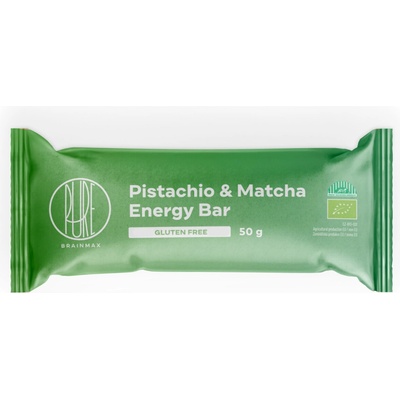 Energy BrainMax Pure Bar pistácie a matcha BIO 50 g – Zbozi.Blesk.cz
