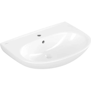 Villeroy & Boch O. novo - Умивалник 65x48 см, с преливник, отвор за смесител, CeramicPlus, алпийско бяло 4A4065R1 (4A4065R1)