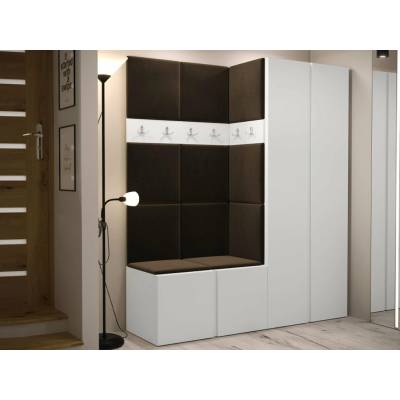 ORION III s botníkem a čalouněnými panely Bílá hnědá Mirjan ORION III Artisan bílý Manila 04