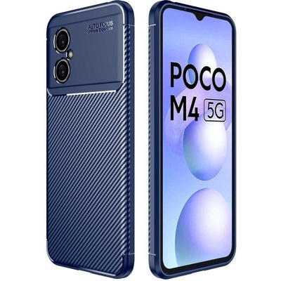 Pouzdro Carbon odolné gelové obal na mobil Xiaomi Poco M5 - modré