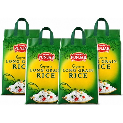 Punjab Supreme Long Grain Rice Dlouhozrnná rýže 4 x 5 kg