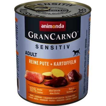 Animonda Gran Carno Sensitive - Храна за чувствителни кучета с пуешко месо и картофи, 400 гр
