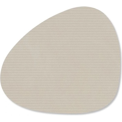 LIND DNA Подложка за чаша CURVE CORDUROY 11 x 13 cm, стридено бял, кожа, LIND DNA (LIND992737)