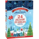 EUROGRAPHICS Puzzle Adventní kalendář: Vánoční vesnice 24x50 dílků