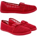 Detské čipkované baleríny s mašľou 6218