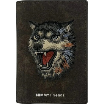 Nimmy Калъф за паспорт/портфейл Nimmy Raptor Wolf - кафяв (6971080319167)