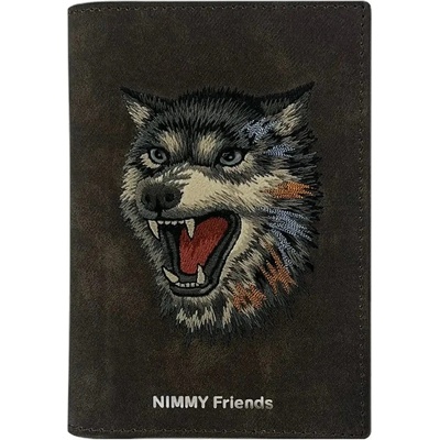 Nimmy Калъф за паспорт/портфейл Nimmy Raptor Wolf - кафяв (6971080319167)