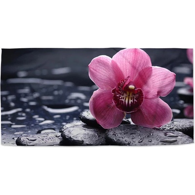 Sablio Ručník s potiskem Orchidej 50 x 100 cm