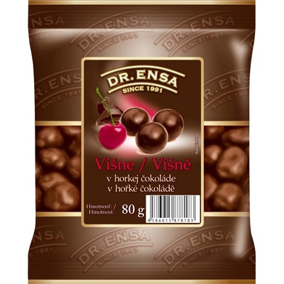 Dr.Ensa Višně v hořké čokoládě 80 g