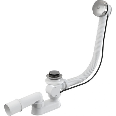 Alcadrain Automatický vaňový sifón 57 cm, kov, chróm A55K