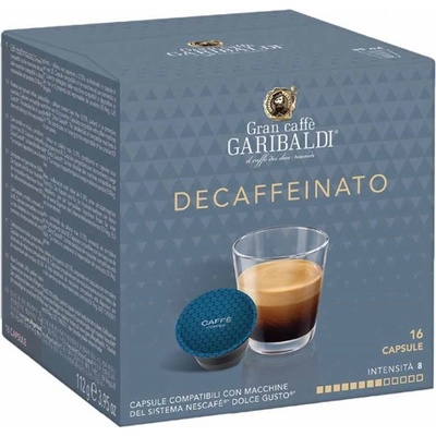 Gran Caffe GARIBALDI Decaffeinato 16 бр - Безкофеиново кафе на капсули съвместими с Dolce Gusto