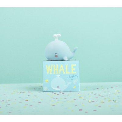 A Little Lovely Company A little lovely company: Малка нощна лампа - Син кит (LLWHBU40)