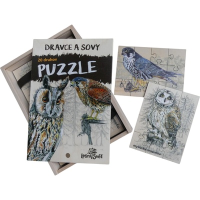 Lesní svět Sada Puzzle Dravce a sovy 20 x 12 dielov