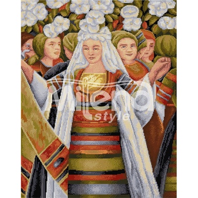 Milena Style Невеста - гоблен със схема конци dmc 1: 1