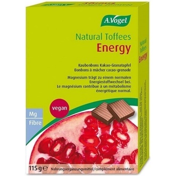 A. VOGEL Плодови дъвчащи бонбони с магнезий, A. Vogel Natural Toffees Energy 115gr