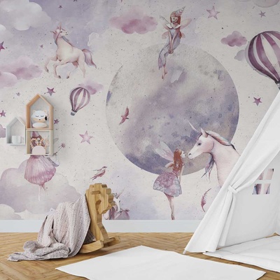 Decono Детски Фототапет Лилава Приказка