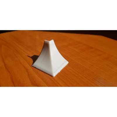 Външен ъгъл за водобранна лайсна бял Мрамор