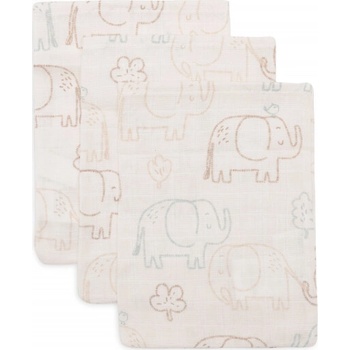 Jollein Žínky 3 ks Elephant Tales