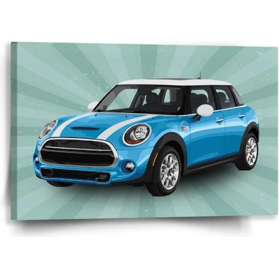 Sablio Obraz Mini sedan Zelené pozadie - 60x40 cm