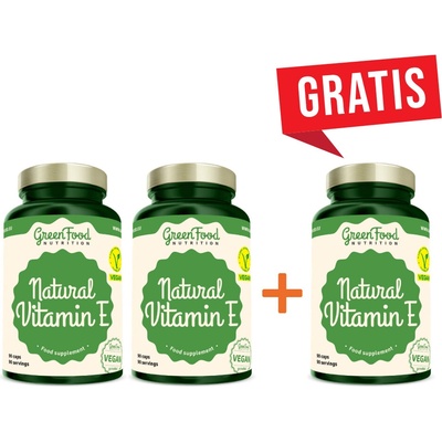 GreenFood Nutrition 2 + 1 Natural Vitamin E 90 kapsúl