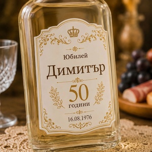 Art gift Етикети за бутилки - Юбилейна ракия 50 години