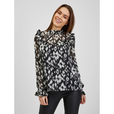 orsay Бяло-черна дамска блуза с десен ORSAY Orsay | Cheren | ЖЕНИ | XS