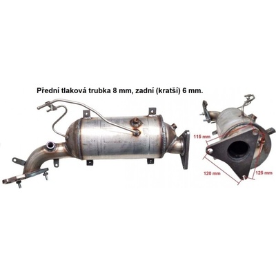 JMJ 1300DPF filter výfuku SUBARU Forester 3 (07--) 2.0D AWD , SUBARU Legacy 4 (03-10) 2.0D AWD , SUBARU Outback 3 (03-10) 2.0D AWD