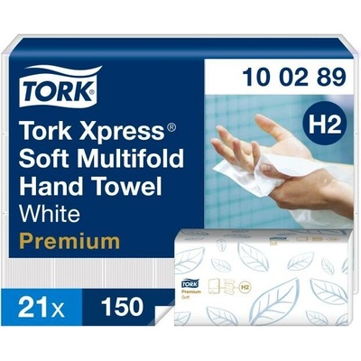 TORK Xpress Multifold jemné H2 ZZ, dvojvrstvové, 12 x 225 útržků