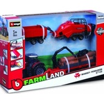 Bburago Комплект подарък с трактор Bburago 10см Farm (6бр) (31668)