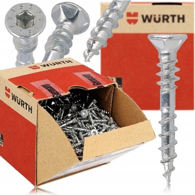 Univerzální vruty WURTH 4 x 30 mm, 500 ks, do dřeva a nábytkových desek