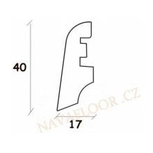 K-Produkt Soklová lišta MDF KP40 Dub trogir