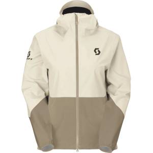 Scott Дамско водоустойчиво яке Scott Women's Jacket Explorair Light Dryo 2.5L Waterproof jacket - Cotton White / Toast Beige - размер XS (102-4456-0611)