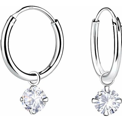 Nefertitis 35028 Stříbrné kruhové náušnice 12 mm SHINE NF61010 1,2 cm, 0,67 g