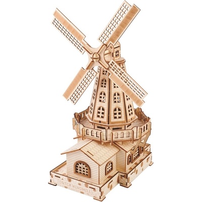 Woodcraft Drevené 3D puzzle Holandský veterný mlyn 127 ks
