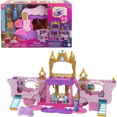 Disney Princezné koč na hrad 2v1 transformujúci sa herný set s Aurorou