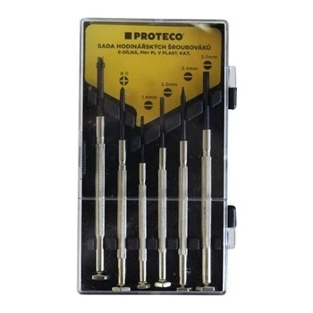 PROTECO 42.01-02152 sada hodinárskych skrutkovačov 6-dielna PH + PL v plast.kaz.