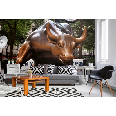DIMEX ART Самозалепваща се флизелинова фототапета статуя на бик 375 x 250 см